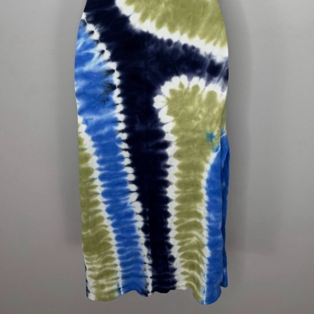 Price Firm YF & B Iggy Dress, Tie Dye Ribbed Midi Side Slit Racerback, XS - Picture 10 of 13